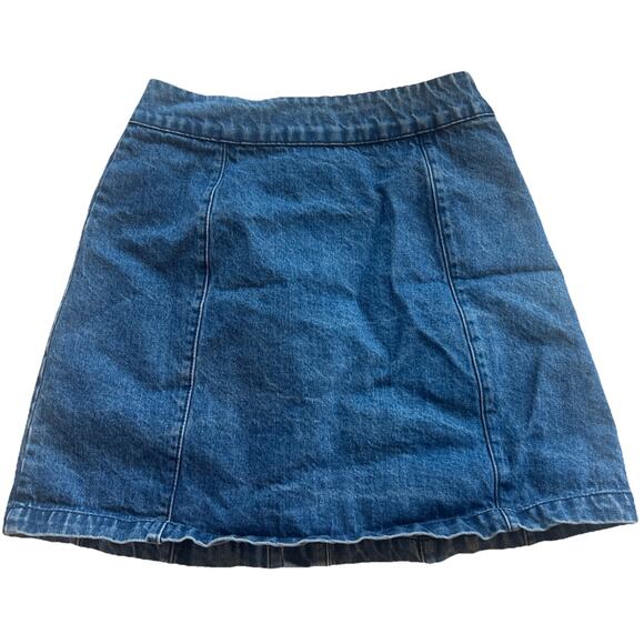 BDG Denim Jean Skirt Mini Size Small Buttons Up - Picture 2 of 12